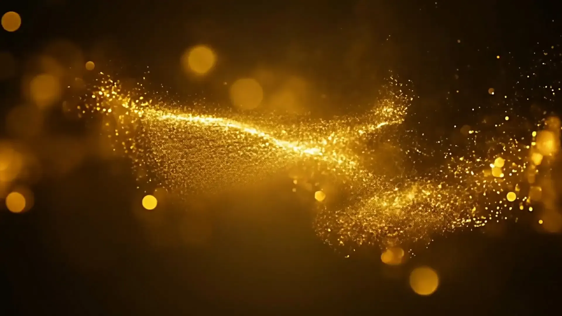 Radiant Golden Particle Overlay for Award Show Projects